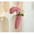 thumbnail image 4 of NWOKYZGH Farmhouse Christmas Burlap Candy Cane Christmas Tree Hanging Ornaments Decoration, 4 of 4