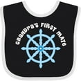 thumbnail image 3 of Inktastic Grandpas First Mate Sailing Nautical Boys Boys Baby Bib, 3 of 4