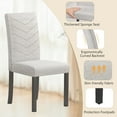 thumbnail image 6 of VECELO Set of 2 Upholstered Dining Chairs, Modern Parsons Chairs with Solid Back, Kitchen Side Chair for Dining Room Living Room, Beige, 6 of 11