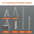 thumbnail image 4 of Telescoping A Frame Ladder 20FT Extension Multi Function Homework, 4 of 7