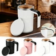 thumbnail image 1 of Taza de café magnética auto-removible | Pantalla LCD de temperatura, forro de acero inoxidable de 380 ml, tapa resistente a derrames, mezcla automática, recargable | Para bebidas calientes y frías, 1 of 9