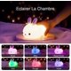thumbnail image 3 of Cute Bunny Kids Night Light,Baby Birthday Gifts Mom Women Teenage Girls Nursery Squishy Night Lamp Toddler - Portable Silicone Battery Operated Animal, 3 of 4
