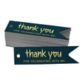 thumbnail image 1 of Inkdotpot Pack Of 50 Thank You For Celebrating With Me Birthday Favor Paper Tags Craft Real Gold Foil Hang Tags, 1 of 1