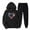 Black, variant on successthop 2 Pieces Lounge Set Women Fleece Long Sleeve Hoodie with Pocket and Joggers Heart Fall Drawstring Sportwear