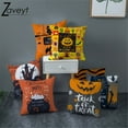 thumbnail image 3 of Funda de almohada geométrica con rayas onduladas para Halloween, cubierta de cojín con diseño de Calavera, calabaza, fantasma, castillo, truco o trato, 2023, 3 of 4