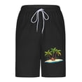 thumbnail image 5 of Men's Summer Swim Trunks Beach Shorts Loose Elastic Waist Drawstring Quickly Dry Double Layer Swimming Shorts Mens Casual Hawaiian Coconut Tree Print Plus Size Baggy Lightweight Board Short, 5 of 6