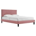 thumbnail image 3 of Modway Roxanne Performance Velvet Queen Platform Bed in Dusty Rose, 3 of 9