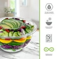 thumbnail image 6 of Ruthy's Outlet Plastic Salad Bowls W/Airtight Dome Lids Disposable - Clear Serving Bowls  BPA-Free  Leak-Proof  Meal Prep, Catering, Parties, Takeout, To-Go & Food Storage 100 Pack, 32, Ounce, 6 of 8