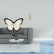 thumbnail image 2 of Reloj de pared con estatua de resina acrílica, diseño único de mariposa, flor y paz, artesanía minimalista moderna, adecuado para sala de estar., 2 of 8