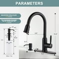 thumbnail image 3 of Wowow Stainless Steel Kitchen Faucet with Soap Dispenser, Oil Rubbed Bronze Kitchen Faucet for Sinks, 3 of 7