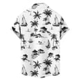 thumbnail image 4 of BRGZLK Men's Short Sleeve Hawaiian Shirt Floral Button Down Shirts Tropical Holiday Beach Shirts Lightweight Summer Tops, 4 of 5