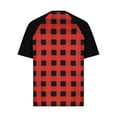 thumbnail image 4 of AOOCHASLIY Father's Day Gifts Men's Plaid Print Casual Short Sleeve T Shirts and Shorts Tracksuit Set, 4 of 4
