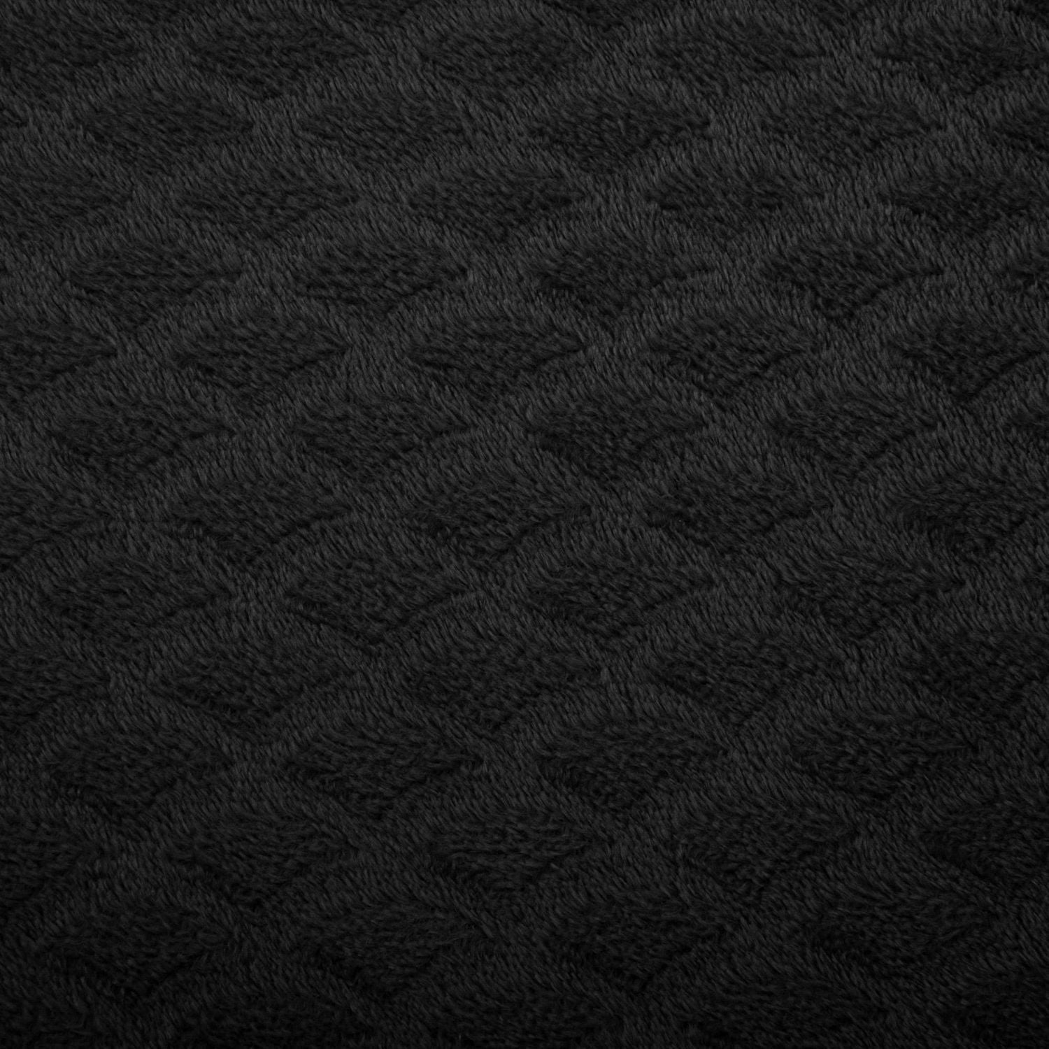 Embossed Scalloped Throw Black