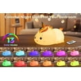 thumbnail image 3 of Night Light for Kids - 13 Colors Kids Night Lights for Bedroom Decor - USB Rechargeable Toddler Unicorn Silicone Nursery Night Light Lamp for Baby Tee, 3 of 4