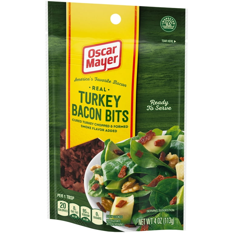 Oscar Mayer Real Turkey Bacon Bits, 4 oz Bag, 1 cup 