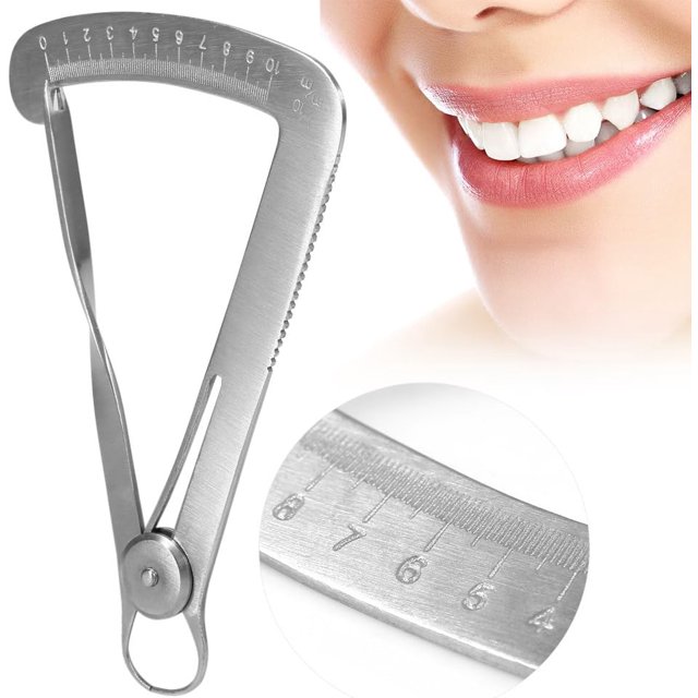 1 calibrador de dientes, instrumento de medición de calibrador de dientes de cera de acero inoxidable de 0-10 mm Sailing Electrónica