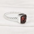 thumbnail image 2 of Natural Garnet Ring, Rough Garnet Gemstone Ring, January Birthstone, Twisted Wire Band, 925 Sterling Silver, Womens Ring, Christmas, Thanksgiving, Handmade, Statement Jewelry, Rough Gemstone Jewelry, 2 of 5