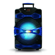 Naxa 15" Wireless Dance Light Karaoke Speaker, Blue Lacquer Finish