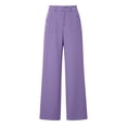 thumbnail image 6 of Straight Leg Pants for Women - High Waist Relax Fis Trousers with Pockets - Elastic Waist Comfy Casual Walking Bottoms, 6 of 7