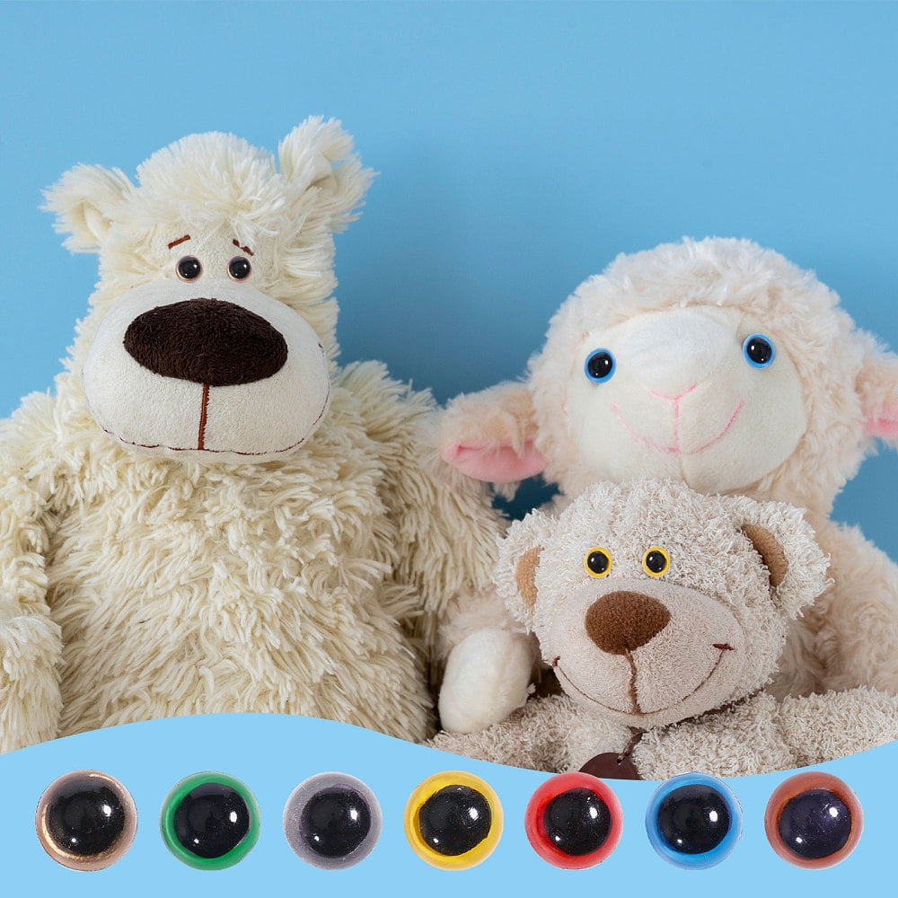 1Set 510Pcs 24 Styles DIY Doll Making Kits Plastic Safety Craft Eyes Nose Spacer Craft Eyes Triangle Nose Amigurumi Eyes for Crochet Stuffed Animals Mixed Color