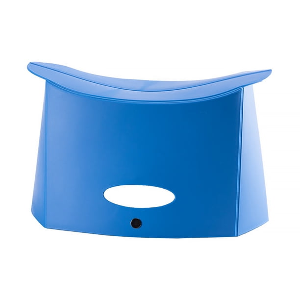 Inteprter Taburete plegable portátil para exteriores, banco de silla de plástico antideslizante para baño, Camping, viajes, pesca Muebles de casa de muñecas Azul Inteprter HA000903-01B