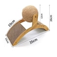 thumbnail image 7 of 2 In 1 Wooden Cat Scratching Ball Sisal Scratch Board Durable Grinding Paw Toy Solid Wood Scraper For Cats Kittens Pet Supplies, 7 of 7