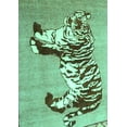 thumbnail image 1 of Ahgly Company Indoor Rectangle Persian Turquoise Blue Traditional Area Rugs, 2' x 5', 1 of 4