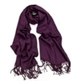 thumbnail image 3 of Set of 10 Eggplant Purple Pashmina Scarf Shawl, Bridesmaid Shawl, Bridal Wrap, Wedding Shawl, 3 of 3