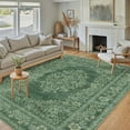 thumbnail image 6 of WIPONKEN 9x12 Area Rugs for Living Room Bedroom Dining Room Office Farmhouse, Machine Washable Non Slip Vintage Persia Rug Green, 6 of 8