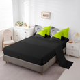 thumbnail image 3 of YST Lime Green Black Grey Geometric Triangle Bedding Set, 7-Piece, Modern Abstract, Full Size, Reversible, Bed in a Bag, 3 of 5