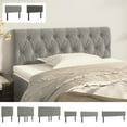 thumbnail image 3 of vidaXL Headboards 4 pcs Light Gray 35.4"x2.8"x30.7"/34.6" Velvet, 3 of 78