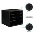 thumbnail image 5 of FITUEYES Wood Desktop Workspace Organizers with file storage 4-tier Black, 5 of 7