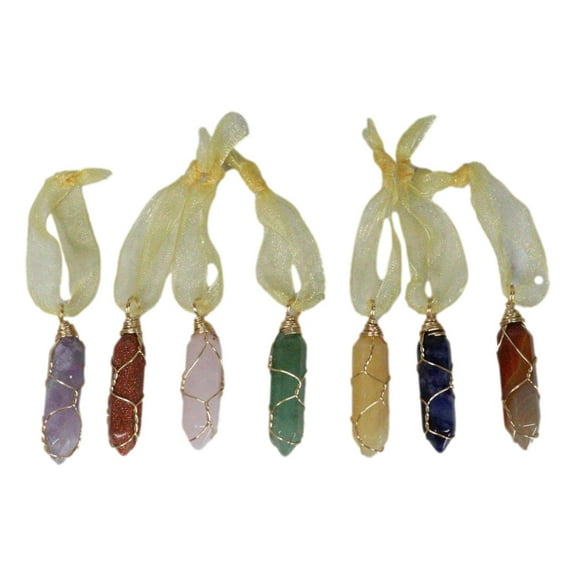 7 Spiritual Sacred Colorful Crystal Tree Hanging Ornaments Decoration With Case