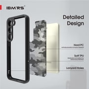 IBMRS For Samsung S23 Phone Case, Shockproof Translucent Cover (Camo Black)