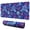 Paisley and Floral Blue Pattern, variant on Paisley and Floral Blue Pattern Extended Large Mouse Pad, Desk Protector Mat with Non Slip Base & Stitched Edges, Thick Padded Gifts for Birthday Christmas Thanksgiving,31.5"x11.8"