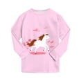 thumbnail image 5 of mgoYE Toddler Girls Pajamas 2t 3t 4t 5t 6t 7-14y Snug Fit 2-Piece Long Sleeve Printed Top Pant Sleepwear Set 5-6 Years, 5 of 9