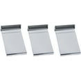 thumbnail image 2 of Set of 3 Brushed Metal Business Card Case Holders With Bar Closure Mechanism (Vertical, Silver), 2 of 4