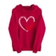 thumbnail image 4 of RKSTN Valentine Gift Woem's Valentines Heart Print Hoodies Plus Size Drawstring Hooded Sweatshirt Top Womens Casual Solid Overszied Graphic Printed Loose Comfy Hood Fall Spring Clothes, 4 of 6