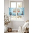 thumbnail image 3 of Winter Christmas Tree Sheer Curtains 45 inches Long, Have A Wonderful Christmas Snowing Light Filtering Sheer Window Curtains Rod Pocket Voile Drapes for Bedroom Living Room, 2 Panels 52"W x 45"L, 3 of 7