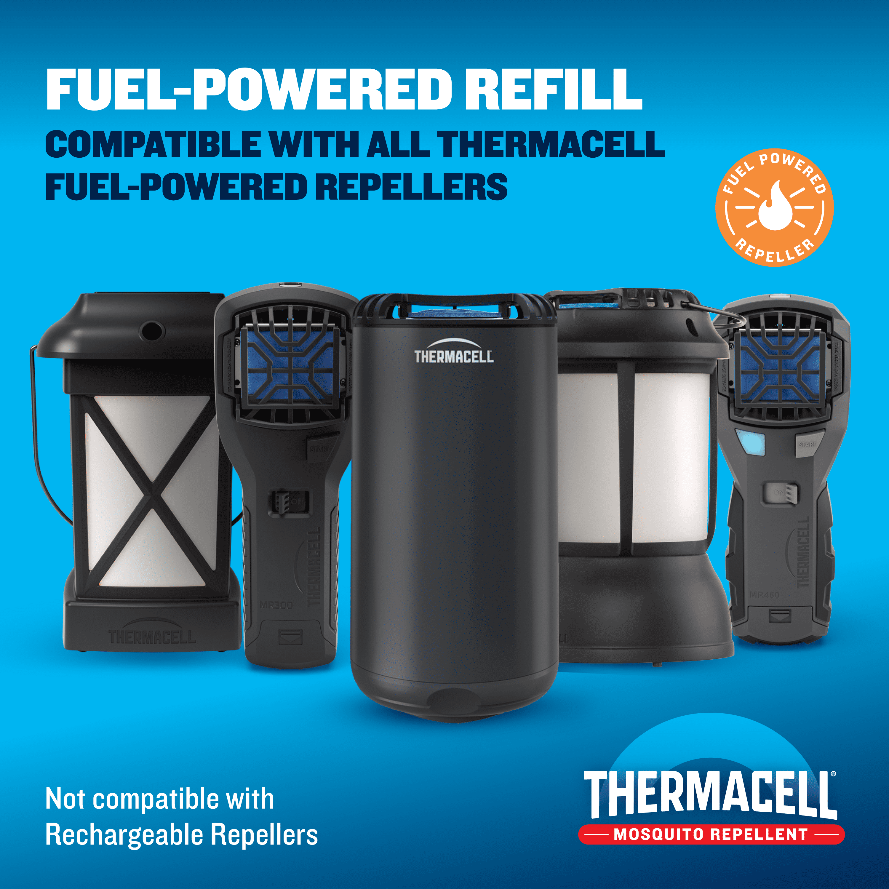 Thermacell Mosquito Replellent 24 Hour Refills, Scent Free, 6 Repellent Mats, 2 Fuel Cartridges