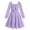 Purple, variant on Aideaone Girls Long Sleeve Dresses Bow Tie Off Shoulder Tiered Twirling Casual Fall Dress Purple 5-12 Years