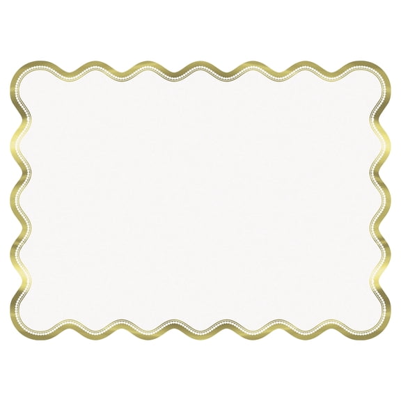 8 Count Gold Scalloped-Edge Paper Placemats by Way To Celebrate