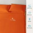 thumbnail image 4 of Couture Charm Hotel Luxury 500-TC Egyptian Cotton Twin-XXL Size 4-Pcs Sheet Set Fits Upto 14-18" Deep Pocket (Stripe, Orange), 4 of 4