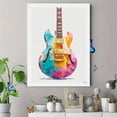 thumbnail image 4 of Abstract Watercolor Guitar Canvas Musical Instrument Print Music Room Home Bedroom Wall Decor, 4 of 8