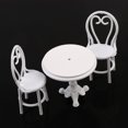 thumbnail image 4 of Juego de Sillas de de Comedor de Muebles en Miniatura, Decoración Del Hogar, Accesorios de Muñecas, Metal Blanco Sunnimix Dollhouse Miniatures, 4 of 8