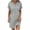 Gray, variant on Womens T Shirt Dresses Summer Casual V Neck Short Sleeve Flowy Tshirt Dress Casual Loose Sundress