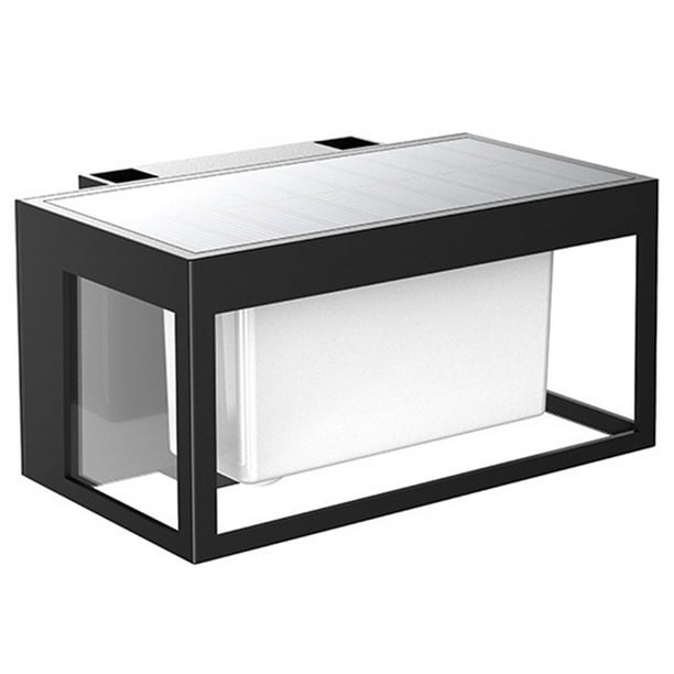 Lámpara Solar Exterior Tipo Pilar, Luz de Jardín, Luz Solar Europea para Vallas y , Resistente Al Agua, para Porches, Balcones, Puertas y Garajes