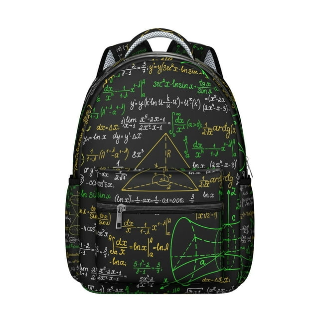 Science Classroom Students Backpack Educational Wall Scientific Formula Design, Lightweight and Adjustable Strap School Bag for Science Lover Students