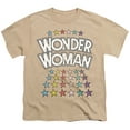 thumbnail image 2 of Wonder Woman Rainbow Stars Kids T Shirt (Small) for Youth Toddler Boys and Girls, Sand, 2 of 5