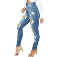 thumbnail image 3 of Women's High Waisted Ripped Jeans For Women Lift Distressed Stretch Juniors Skinny Jeans, 3 of 7